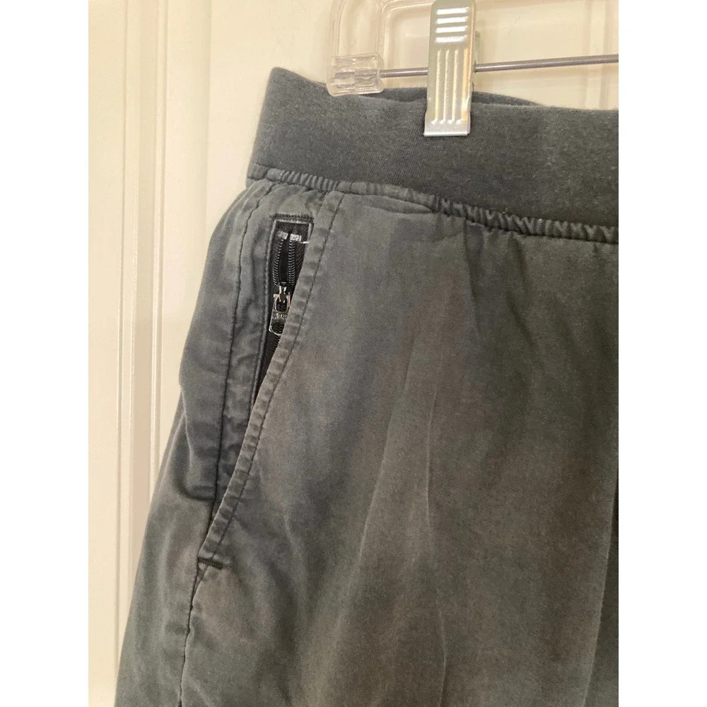 Abercrombie & Fitch Mens Stretch Shorts Dark Grey Drawstring Zipper Pocket L